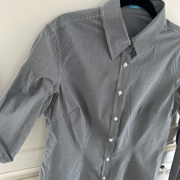 J. Mclaughlin Women Black and white checked Button Up  size 12 - Picture 2 of 10